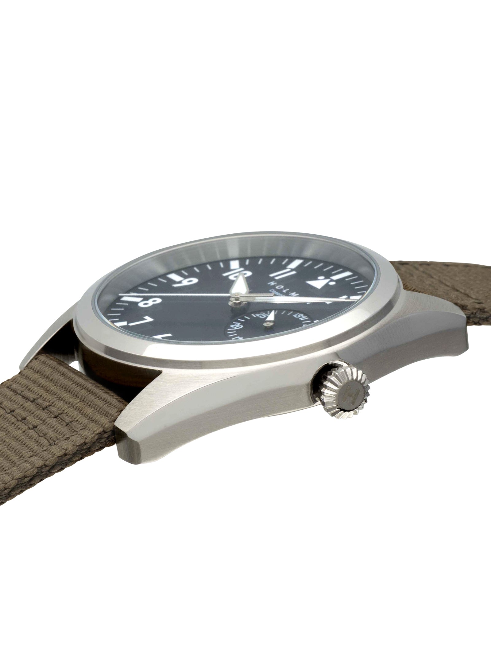 City watch 42mm navy blue dial with 2-piece khaki strap