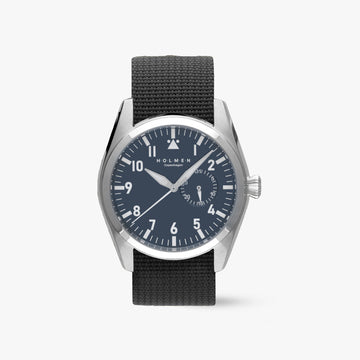 City watch 42mm navy blue dial with black nato strap