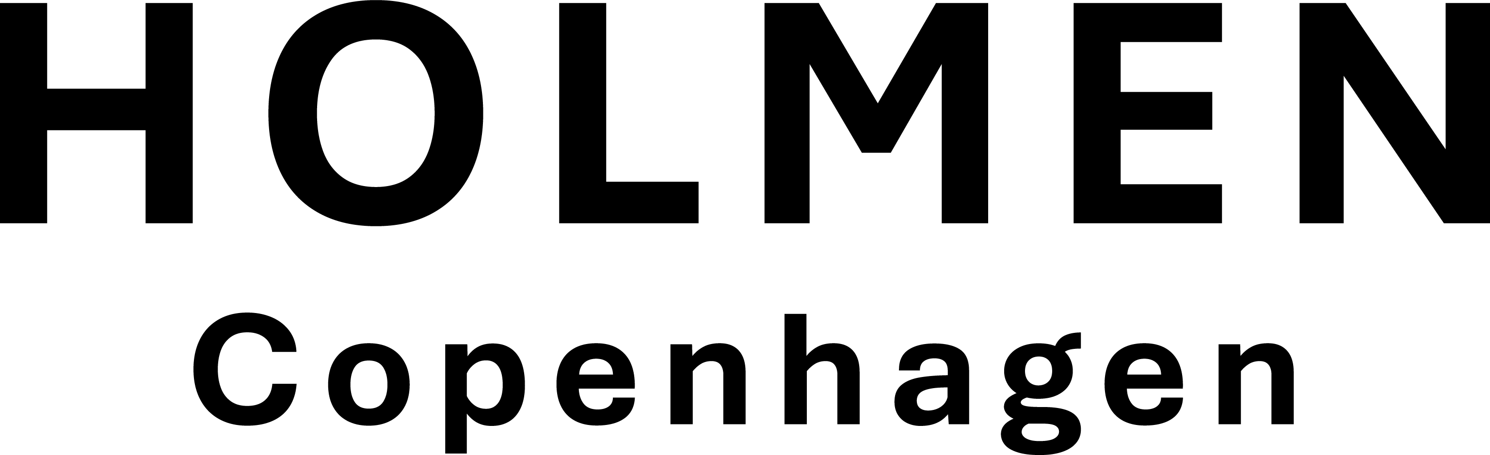 Black text 'HOLMEN Copenhagen' on a white background