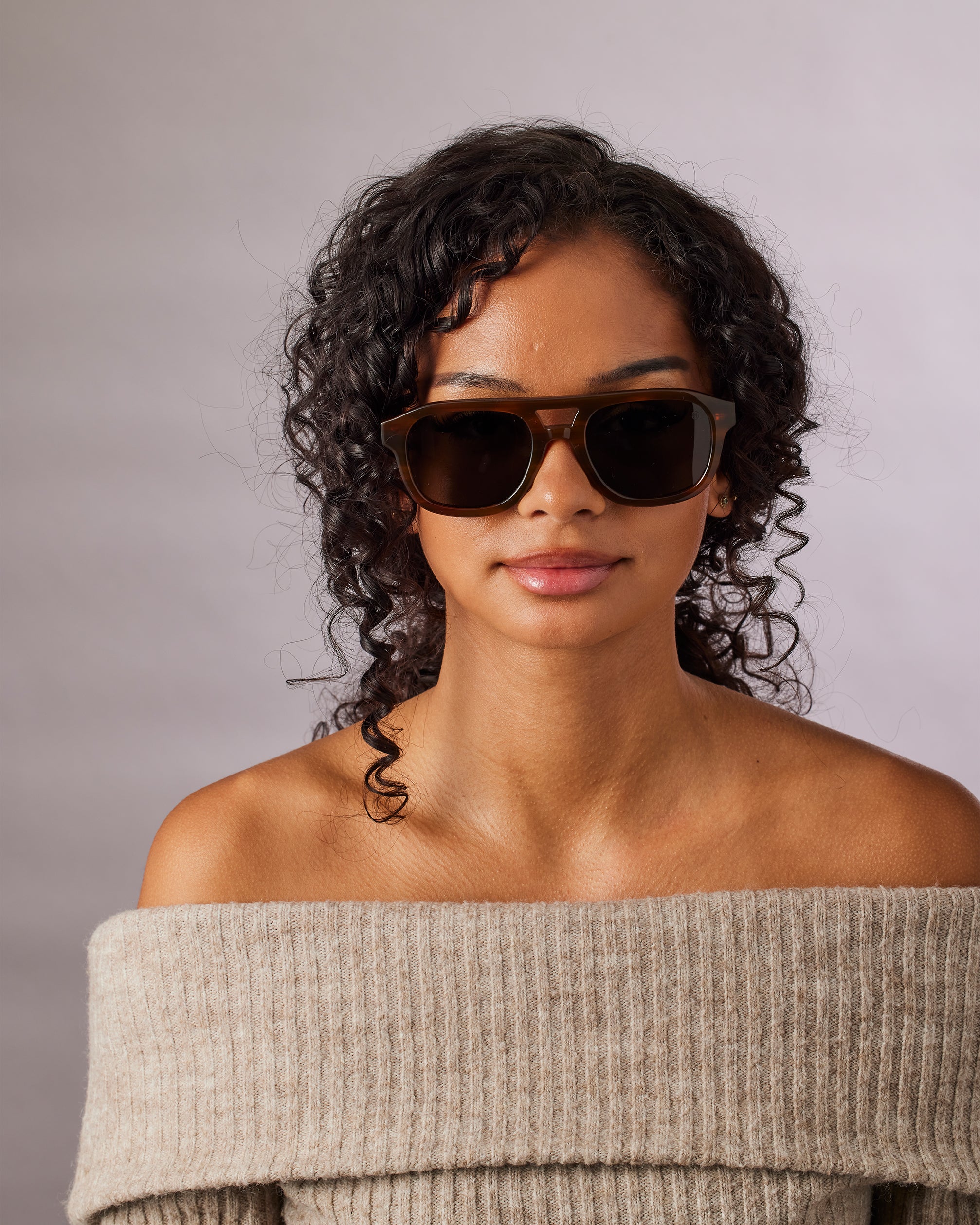 Explorer light brown sunglasses