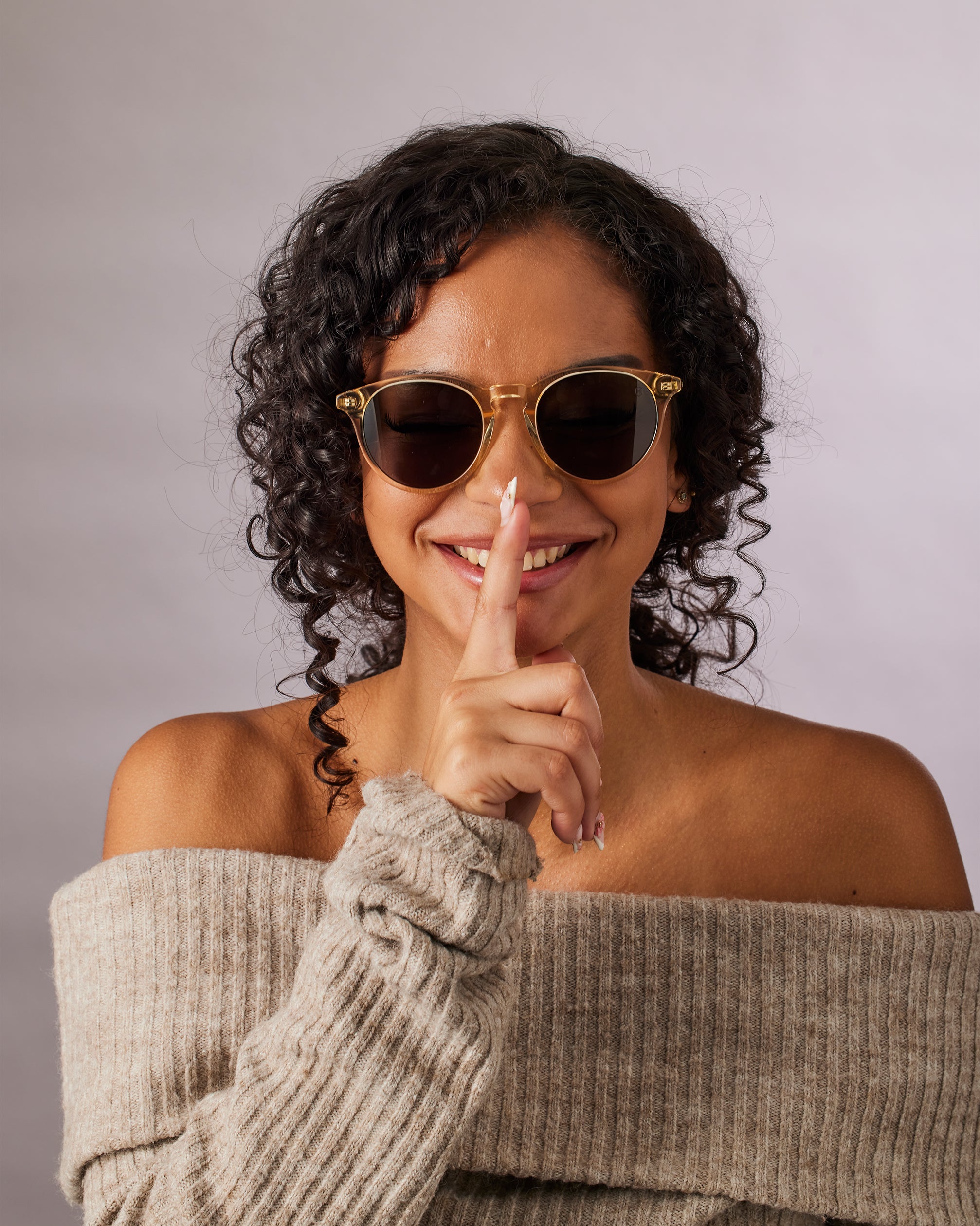 City crystal champagne sunglasses