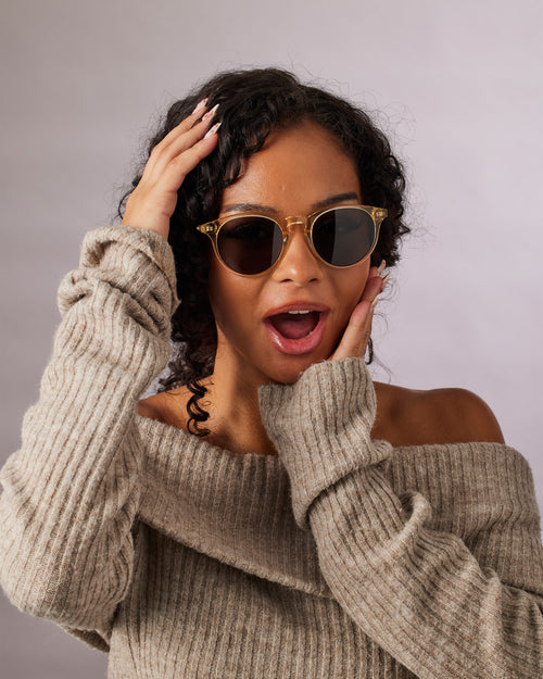 City crystal champagne sunglasses