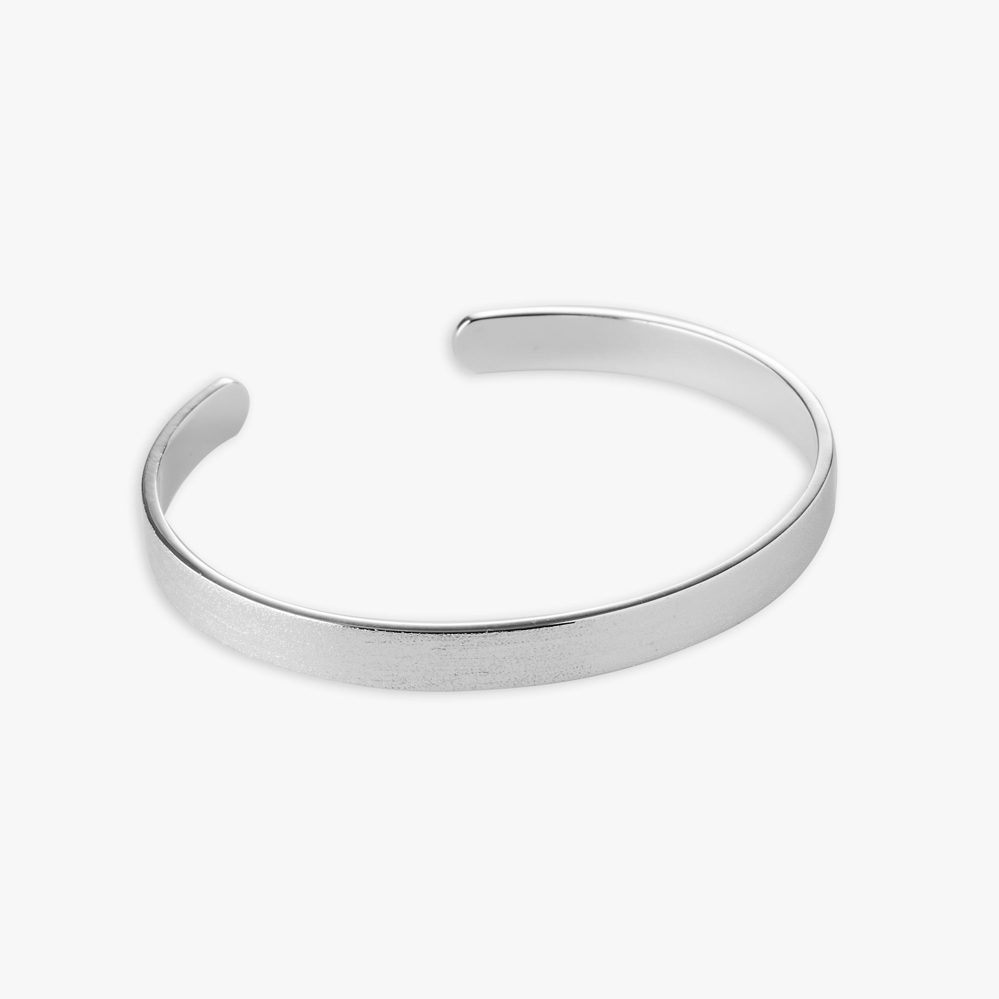 City bracelet brushed 6mm silver