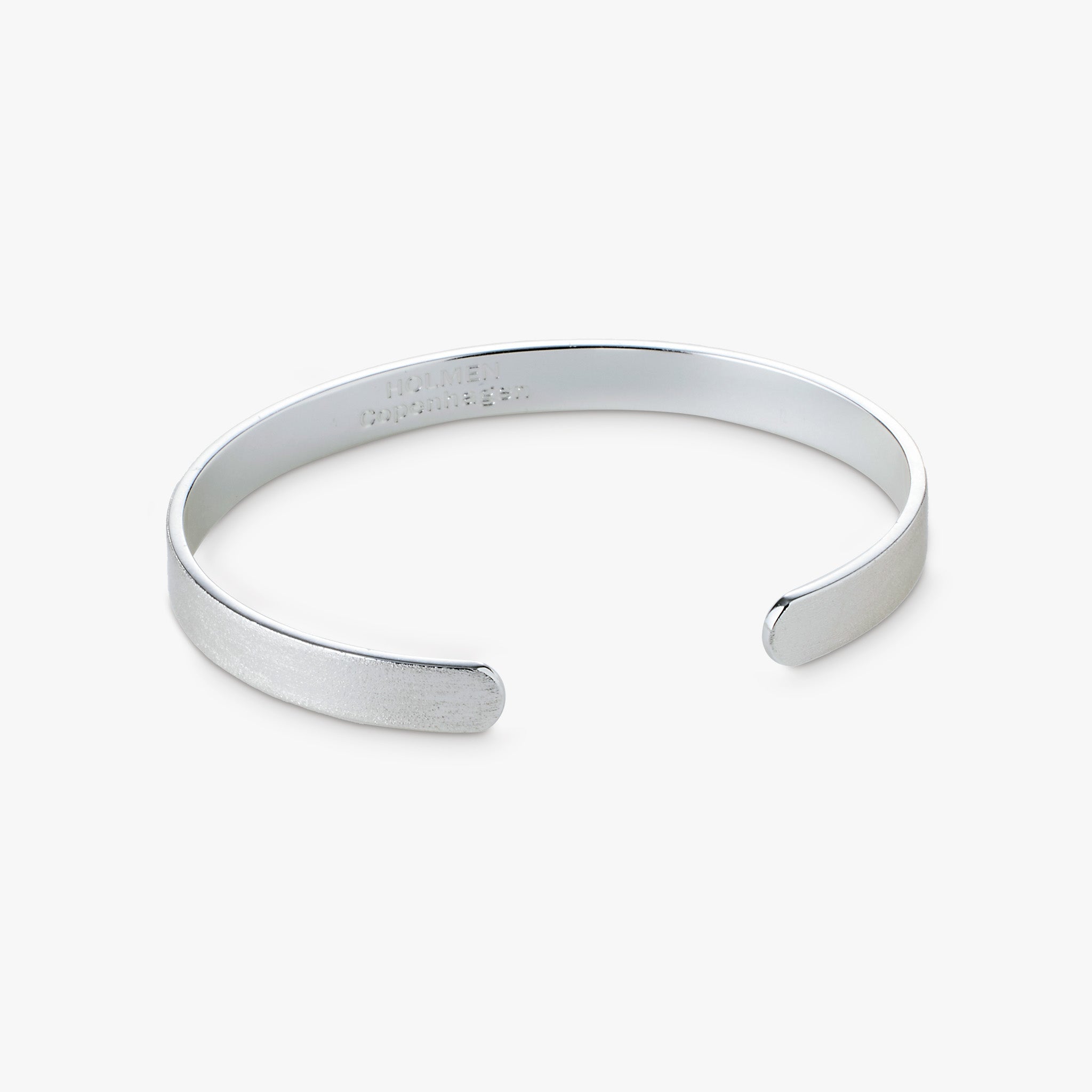 City bracelet brushed 6mm silver