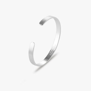 City bracelet brushed 6mm silver