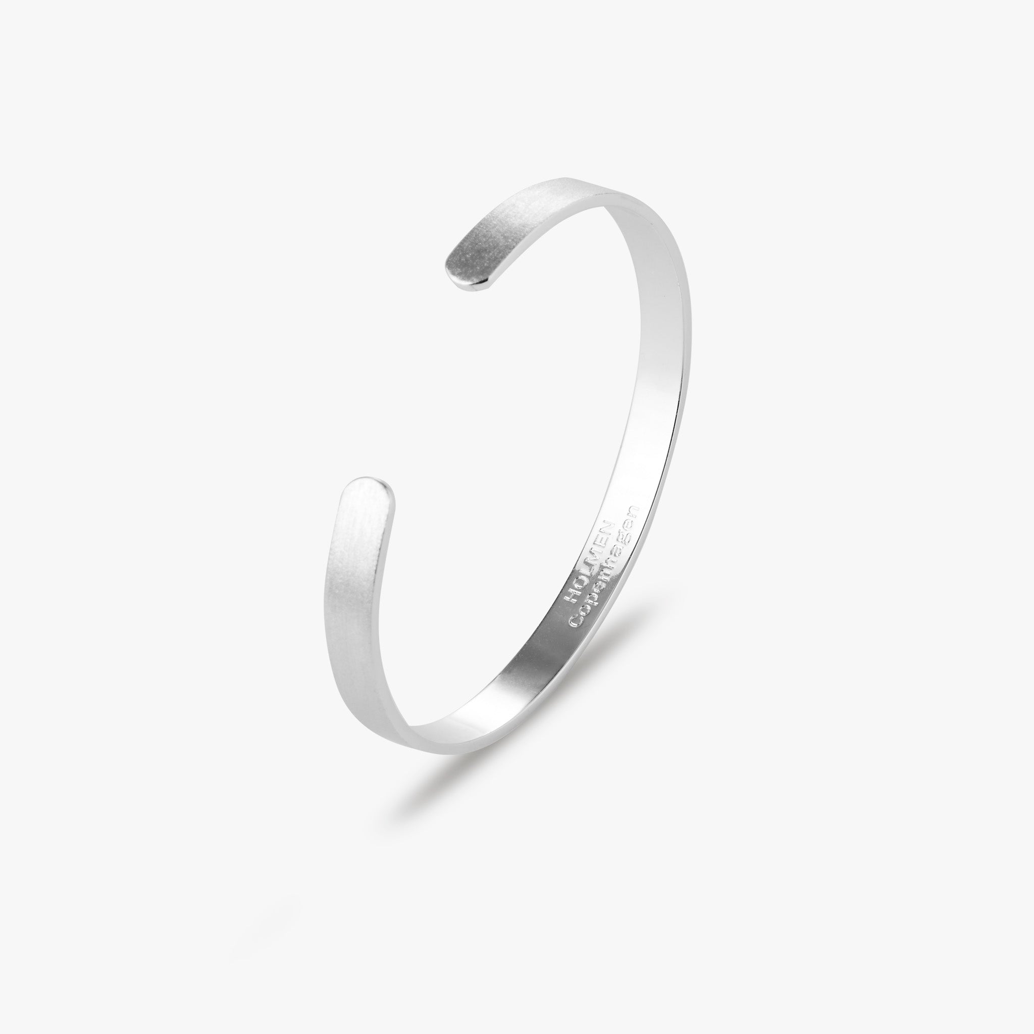 City bracelet brushed 6mm silver