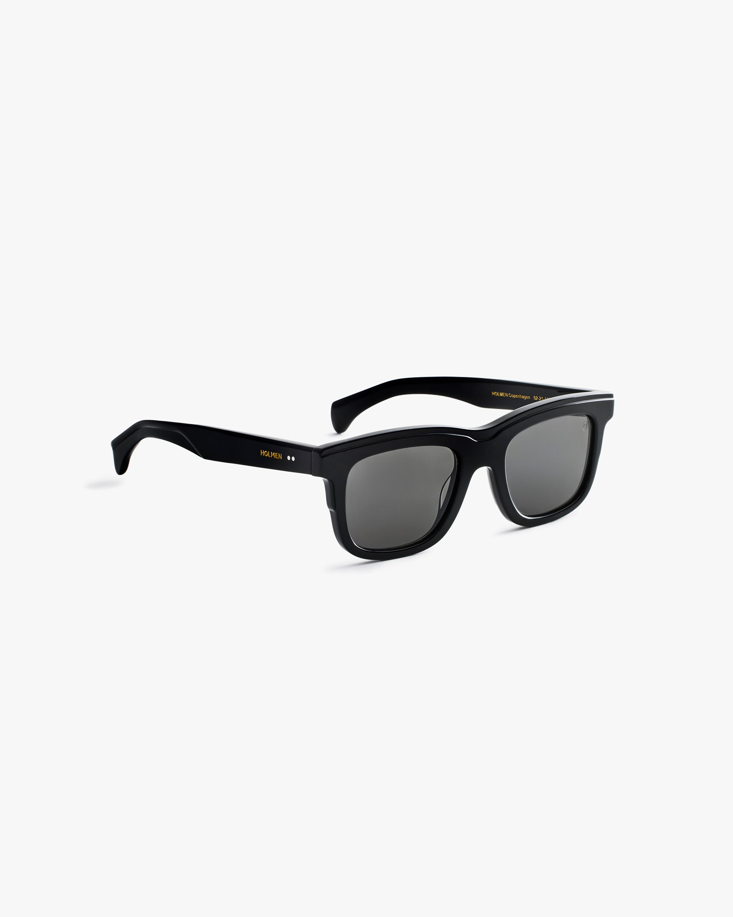 Black sunglasses with a white background