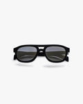 Black sunglasses on a white background