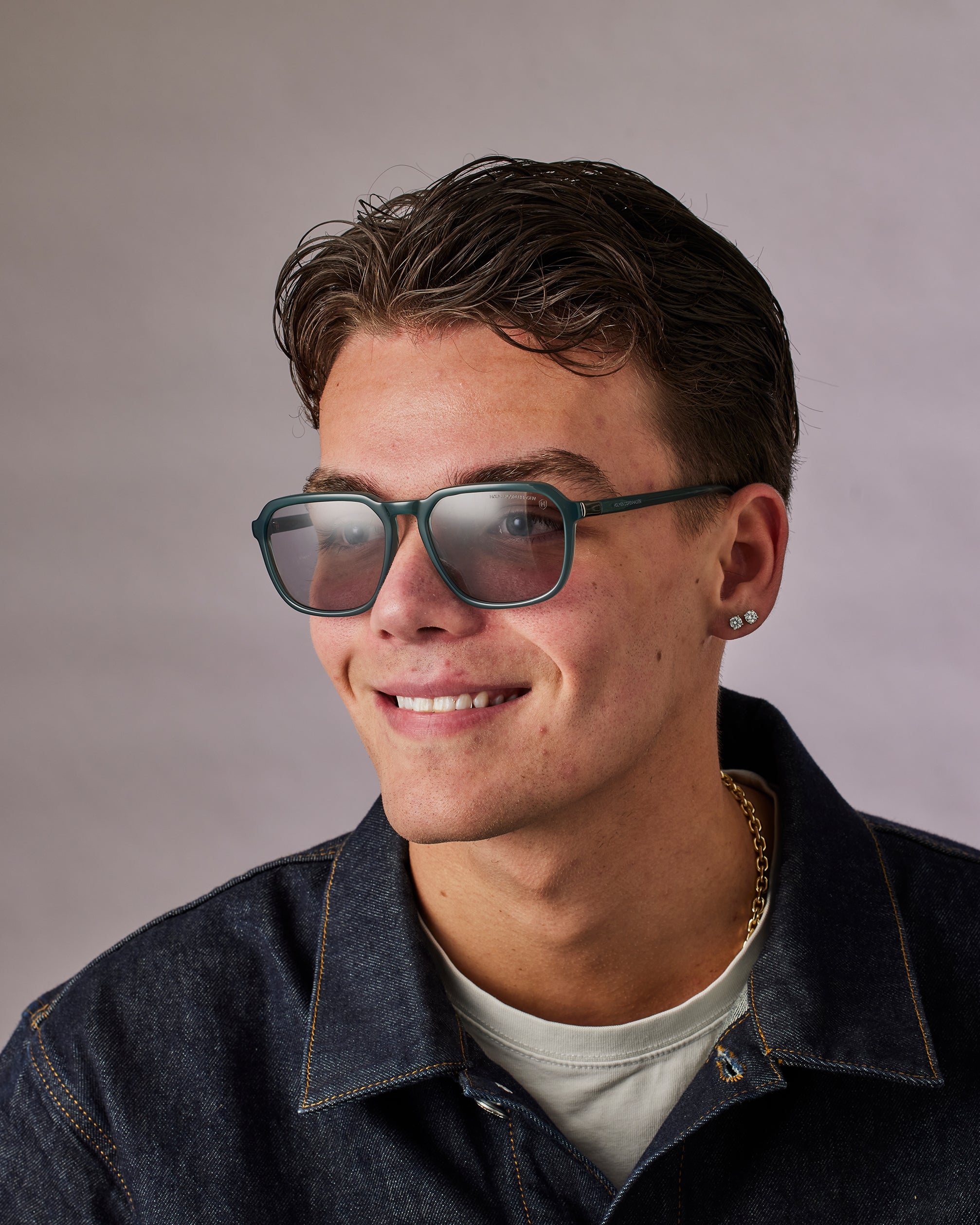 Trianglen milky blue sunglasses