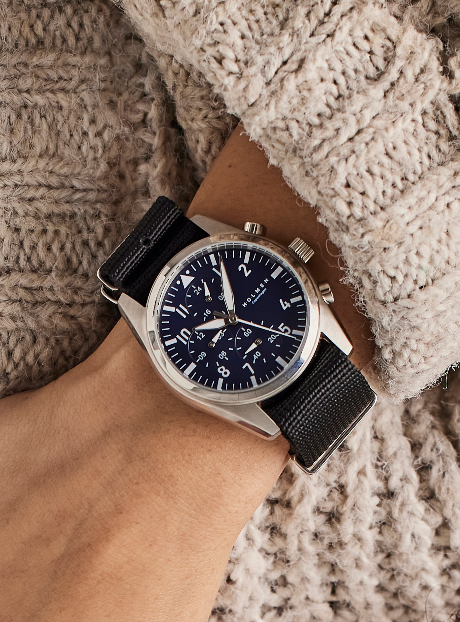 HOLMEN Black watch strap