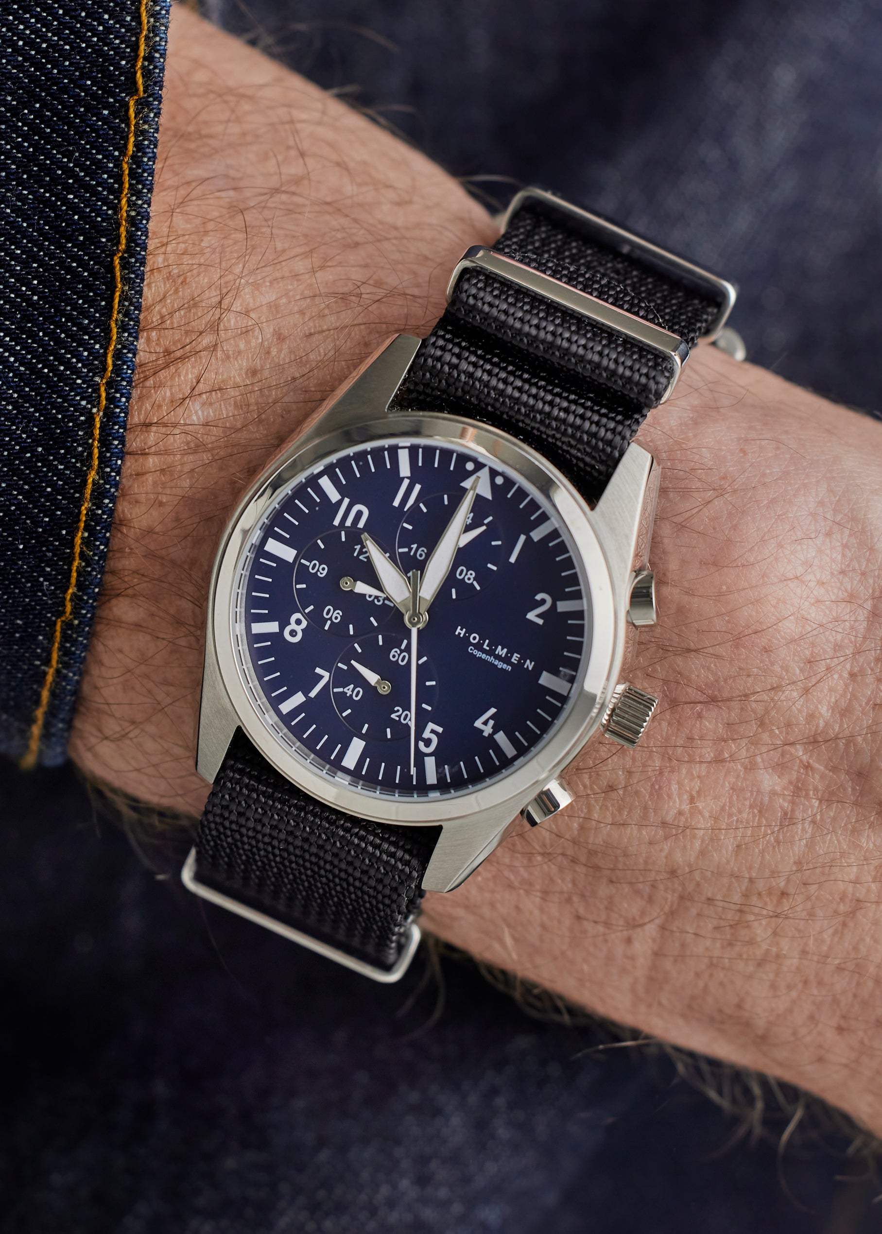 HOLMEN Black watch strap